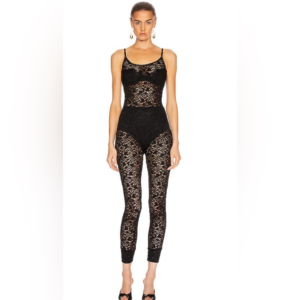 Enza Costa Black Lace Jumpsuit